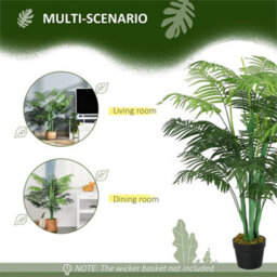 125Cm/4Ft Artificial Palm Plant, Decorative Tree With Pot - thumbnail 4