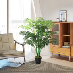 125Cm/4Ft Artificial Palm Plant, Decorative Tree With Pot