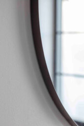 Garden Trading Cherington Indoor Wall Hung Round Wall Mirror 80Cm Black Steel - thumbnail 2