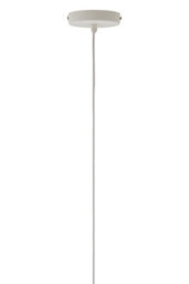 Orsina Large White Steel Dome Pendant Light, Hanging Light With Clean White Finish, Iron Shade With White Cord - thumbnail 2