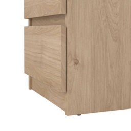 Wyld Haus Budapest Natural Oak Effect 3-Drawer Bedside Table - thumbnail 6