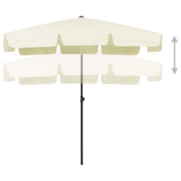 Berkfield Beach Umbrella Sand Yellow 200X125 Cm - thumbnail 3