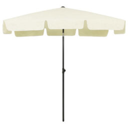 Berkfield Beach Umbrella Sand Yellow 200X125 Cm - thumbnail 2