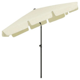 Berkfield Beach Umbrella Sand Yellow 200X125 Cm - thumbnail 4