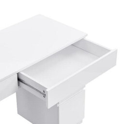 Furniture In Fashion Jenson High Gloss Dressing Table With 6 Drawers In White - thumbnail 8