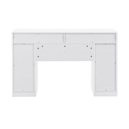 Furniture In Fashion Jenson High Gloss Dressing Table With 6 Drawers In White - thumbnail 7