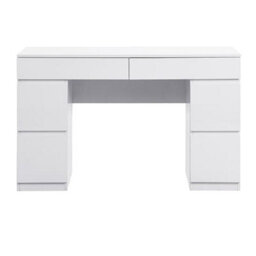 Furniture In Fashion Jenson High Gloss Dressing Table With 6 Drawers In White - thumbnail 6