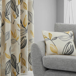 Fusion Ensley Minimalist Leaf Print Filled Cushion 100% Cotton - thumbnail 2
