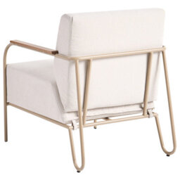 Beliani Set Of 2 Garden Chairs Nimis With Ottoman Light Beige - thumbnail 6
