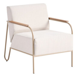 Beliani Set Of 2 Garden Chairs Nimis With Ottoman Light Beige - thumbnail 5