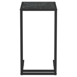 Berkfield Stylish Computer Side Table Black Marble 50X35X65 Cm Tempered Glass - thumbnail 3