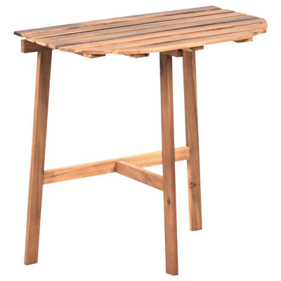 Beliani Bistro Table Osigo 44 Cm 70 Cm Acacia Wood Brown - image 1
