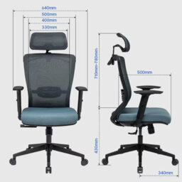 Flexispot Ergonomic Resilient Swivel Office Chair-Black - thumbnail 3