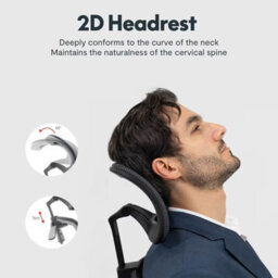 Flexispot Ergonomic Resilient Swivel Office Chair-Black - thumbnail 4