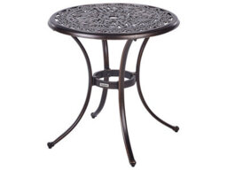 Beliani Gardenia Vintage Aluminium Round Outdoor Dining Table 68Cm - Brown - thumbnail 1