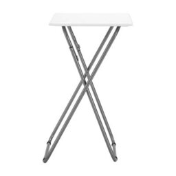 Orsina Space Saving Folding Table With White Top, Stylish Side Tables For Living Room, Sturdy Coffee Table - thumbnail 3