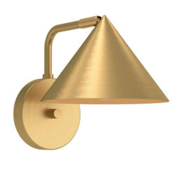 Luminosa Lighting Elstead Alora Mood Remyck Dome Wall Lamp Contemporary Brushed Gold 1X E27 - thumbnail 1