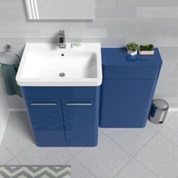 Nes Home Matt Blue 1100mm Freestanding Cabinet Ceramic Basin & Wc Unit - thumbnail 3