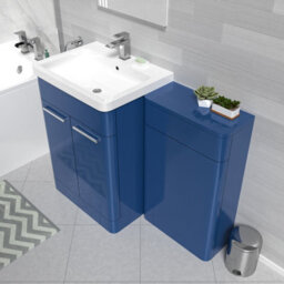 Nes Home Matt Blue 1100mm Freestanding Cabinet Ceramic Basin & Wc Unit - thumbnail 4