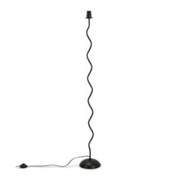 Valuelights Black Metal Wavy Single Stem Floor Lamp - Base Only - thumbnail 1