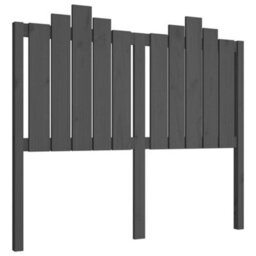 Berkfield Bed Headboard Grey 126X4X110 Cm Solid Wood Pine - thumbnail 2