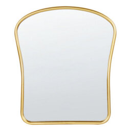 Beliani Wall Mirror Noth 45 Cm 53 Cm Metal Gold - thumbnail 1