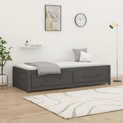 Berkfield Day Bed Grey 90X200 Cm Solid Wood Pine - image 1