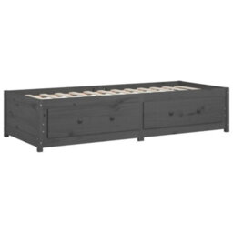 Berkfield Day Bed Grey 90X200 Cm Solid Wood Pine - thumbnail 7