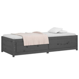 Berkfield Day Bed Grey 90X200 Cm Solid Wood Pine - thumbnail 6