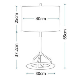 Elstead Lighting Vicenza 1Lt Table Lamp Finish: White Polished Nickel Wired: 1X60W E27 220-240V 50Hz - thumbnail 2