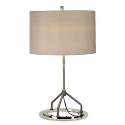 Elstead Lighting Vicenza 1Lt Table Lamp Finish: White Polished Nickel Wired: 1X60W E27 220-240V 50Hz - thumbnail 1
