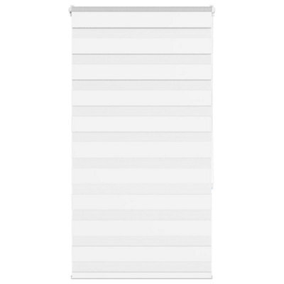 Berkfield Zebra Blind White 75X150 Cm Fabric Width 70.9 Cm Polyester - image 1