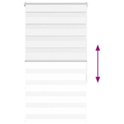 Berkfield Zebra Blind White 75X150 Cm Fabric Width 70.9 Cm Polyester - thumbnail 5