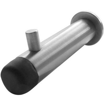 Loops Satin Stainless Steel Buffered Hat And Coat Hook - 75mm Durable Design - Wall Mounted Clothing Hook - image 1