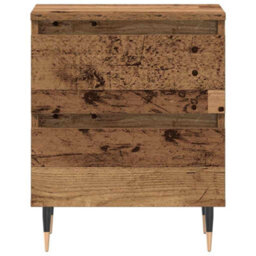 Berkfield Bedside Cabinets 2 Pcs Old Wood 40X35X50 Cm Engineered Wood - thumbnail 6