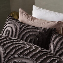 Ohs Tufted Arches Duvet Cover Set Bedding With Pillowcase - Coffee - thumbnail 2