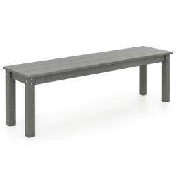 Gainoom 140Cm Grey Outdoor Bench 2-3 People Patio Garden Bench Fade Resistant Seating Furniture - thumbnail 1