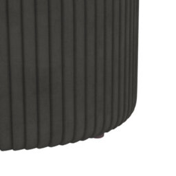 Homcom Round Pouffe Storage Footstool With Cushioned Top Hidden Space Grey - thumbnail 8