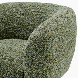 Furniturebox Veda Green Fabric Accent Tub Chair - Bedroom Chair, Vanity Chair, Green Chair, Reading Chair - thumbnail 6