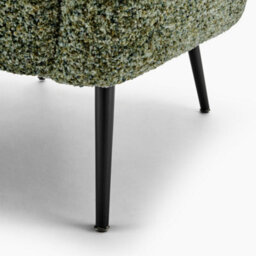 Furniturebox Veda Green Fabric Accent Tub Chair - Bedroom Chair, Vanity Chair, Green Chair, Reading Chair - thumbnail 7