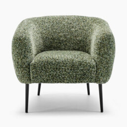 Furniturebox Veda Green Fabric Accent Tub Chair - Bedroom Chair, Vanity Chair, Green Chair, Reading Chair - thumbnail 4