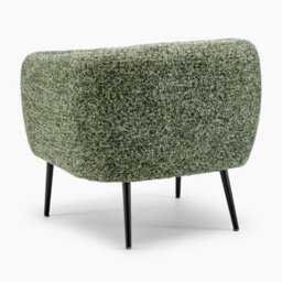 Furniturebox Veda Green Fabric Accent Tub Chair - Bedroom Chair, Vanity Chair, Green Chair, Reading Chair - thumbnail 5