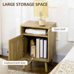 Wyld Haus Nepale Natural Rattan Bedside Table With Drawer And Shelf, 39W X 35D X 60H Cm - thumbnail 5