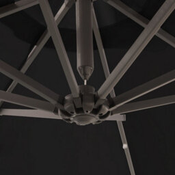Sundaze 3M Black Hanging Banana Cantilever Parasol Umbrella With Led Lights, Base Weights - thumbnail 5