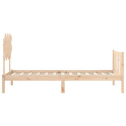 Berkfield Bed Frame With Headboard Single Solid Wood - thumbnail 7