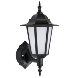 Luminosa Lighting Luminosa Evesham Integrated Led 1 Light Outdoor Wall Lantern Matt Black Textured, Frosted Ip44 - thumbnail 2