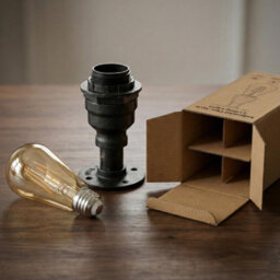 " Industrial Retro Pipe Style Ceiling Light Black Vintage Metal Flush Mount With E27 Fitting For Kitchen Bar Cafe Hallway" - thumbnail 7