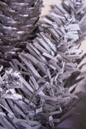 Christmas Tree World 180Cm Decorated Silver Mixed Pine Garland With White Poinsettia - thumbnail 6