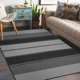 The Rugs Duo Weave Collection Outdoor Rugs In Tonal Stripes Design - thumbnail 4