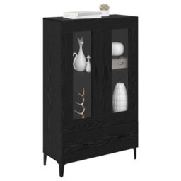 Walplus Highboard Black Oak 70 X 31 X 115 Cm Engineered Wood And Iron - thumbnail 3